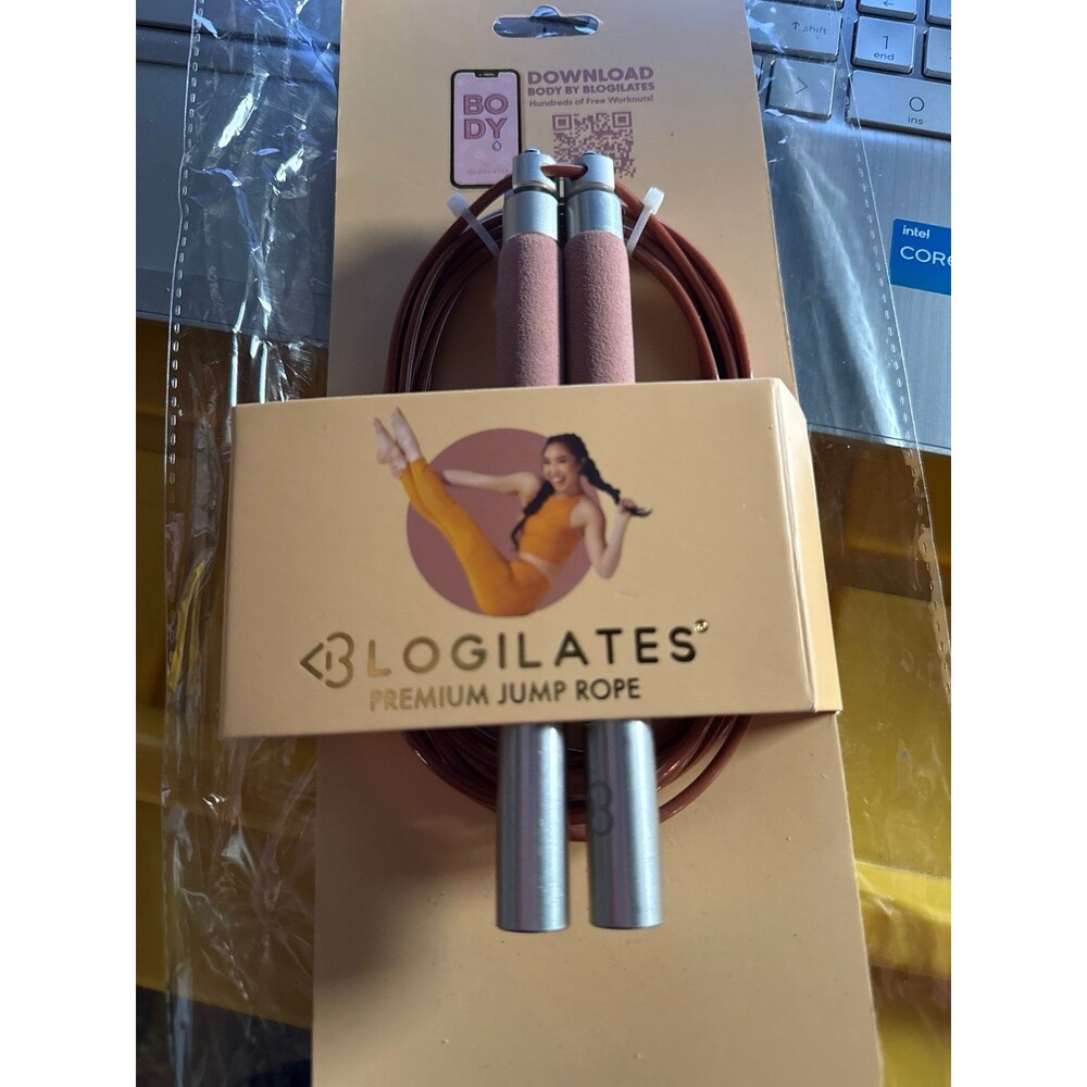 NWT Blogilates Premium Jump Rope – Rose Gold/Pink – Adjustable